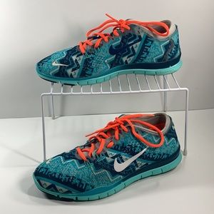 Nike Free 5.0 TR Fit 4 Teal Blue Running Sport Shoes Aztec